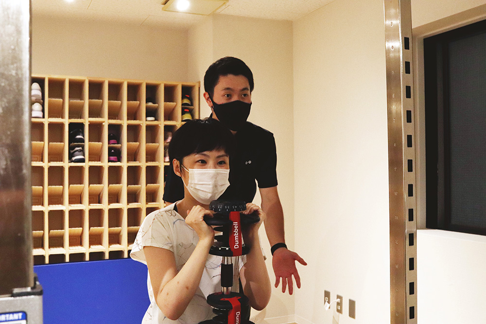 遠山さんと若山トレーナー