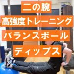 【二の腕】高強度トレーニングはこれだ！バランスボールディップス