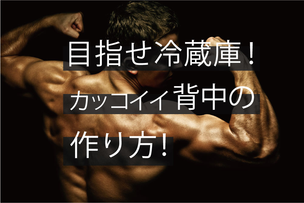 目指せ冷蔵庫！カッコイイ背中の作り方！