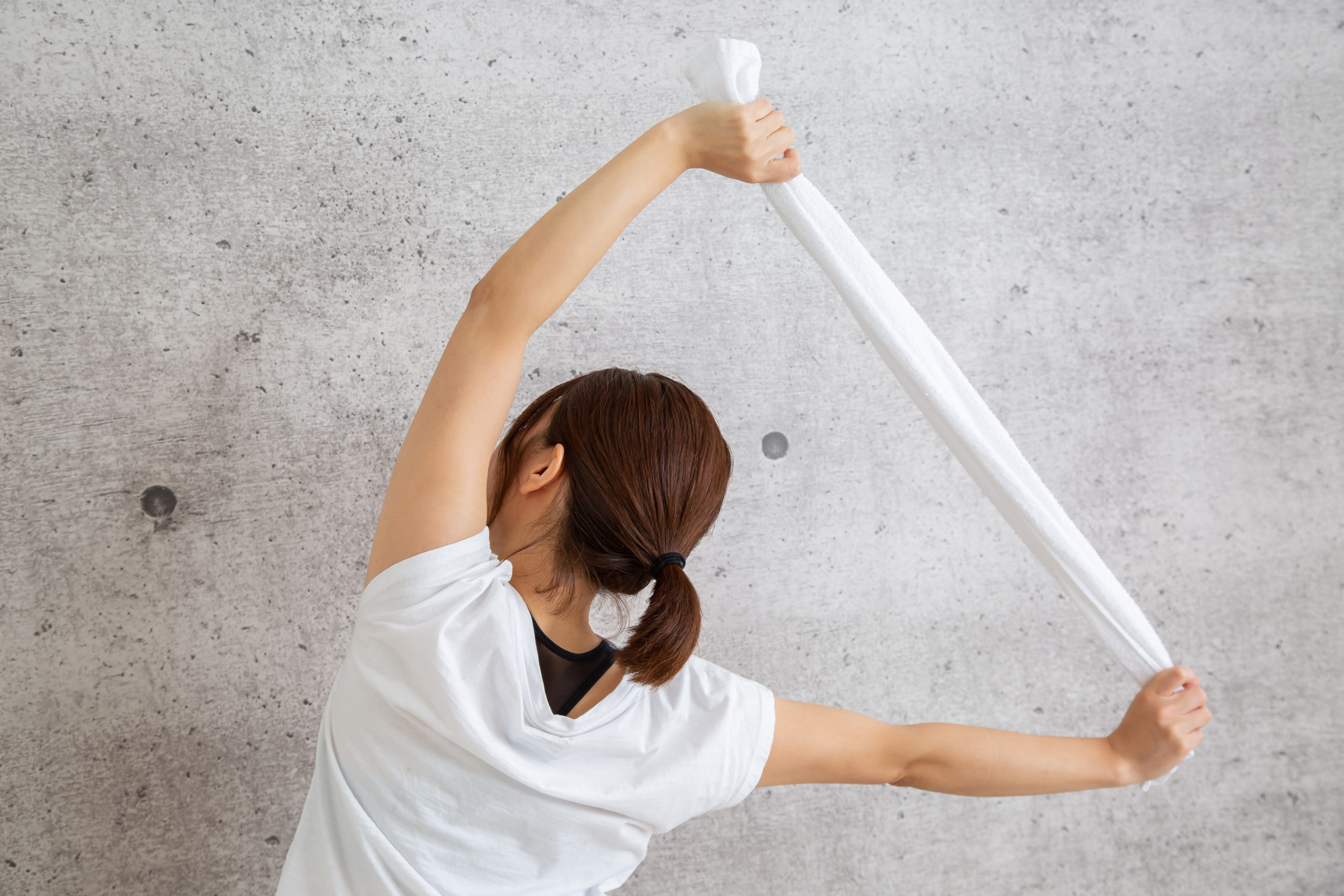 ストレッチ　タオル